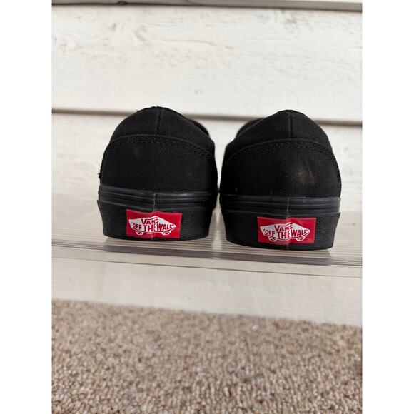 **VANS** Asher Black Canvas Slip-On Skater Shoe Women's Size 7 / Men's Size 5.5 - Picture 3 of 5